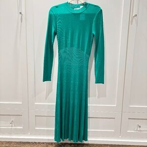 Zara kelly green knit dress